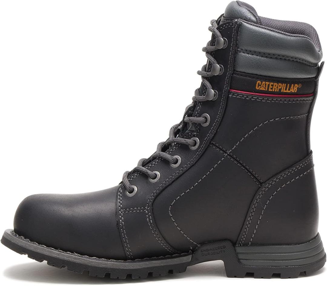 Cat Footwear Women's Echo Waterproof Steel Toe Work Boot, Black, 8