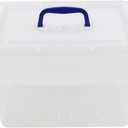 Wekioger Versatile Storage Organizer Plastic Bins with Lid, 12 Quart Latching Box, Set of 1