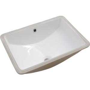 Lordear Undermount Bathroom Sink 18x14 Inch White Rectangle Porcelain Ceramic Vessel Sinks Deep Basin with Overflow Lavatory Vanity Sink Mounted Under the Counter