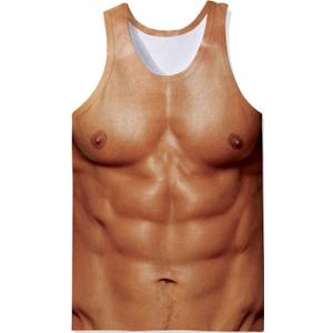 RAISEVERN Mens Tank Tops Summer Sleeveless Tee Cool Workout T-Shirts Beach Novelty Undershirts (XL)