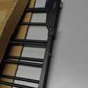 Cumbor 34" Extra Tall No Bottom Bar Baby Gate for Stairs, Hardware Mounted Dog Gate Indoor for Larger Pets, Expandable 29.2-43" Safety Gate for Doorways, Wide Walk Thru Door for Easy Access (Black)