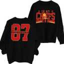 MNLYBABY Football Sweatshirt Women Game Day Sweatshirts in My Game day Era 87 Graphic Long Sleeve Tops, X-Large, Black