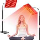 Red Light Therapy for Body and Face, Infrared Light Therapy Lamp 660nm Red Light and 850nm NIR LED Panel Light with Adjustable Stand, Infrared Redlight Therapy Device for Full Body Skin at Home