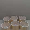 Wellmet Small Chandelier Lamp Shades Brown Set of 6, Rustic Style Linen Drum Shades for Wall Lamp, Hardback Clip on Lamp Shades for E12 Candle Bulbs, 5.5"x 5.5" x 5"