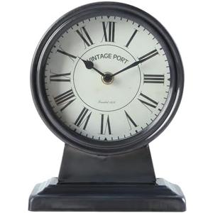 NIKKY HOME Vintage Mantle Clock, Silent Non-Ticking Battery Operated Table Desk Shelf Clock for Living Room Decor