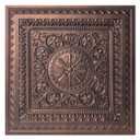 Art3d Drop Ceiling Tiles, Glue up Ceiling Tiles, 2'x2' Plastic Sheet in Antique Copper (12-Pack, 48 Sq.ft)