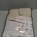 Light Flax Sheer Pinch Pleated Drapes 105 Inches Long for Living Room, Elegant Warm Beige Light-Filtering Semi Through Boho Curtains Office 104-105 Inch Large Window Curtain 2 Panels Set