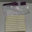 jinchan Striped Linen Kitchen Curtains 45 Inches Length Tier Curtains Farmhouse Modern Cafe Style Small Window Treatments Airy Light Filtering Rod Pocket for Living Room Bathroom 2 Panels Sage Green