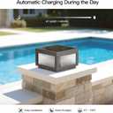 MVBT Solar Post Lights, 9.84" Outdoor Pillar Lamp, Modern Column Cap Light IP54 Waterproof Led Fence Deck Gate Lantern Patio Landscape Lighting for Outside Yard Garden Entrance Driveway
