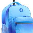 J World Sunrise Kids Rolling Backpack with Wheels for Girls Boys, Roller Bookbag for School, 18 x 13 x 9 Inches, Blue Gradient