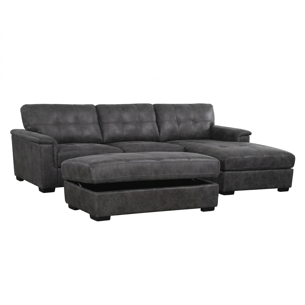 Hunter Chaise Couch, Part of Couch, Color Charcoal