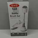 OXO Tot Bottle Brush with Nipple Cleaner and Stand – Gray, 2Pack