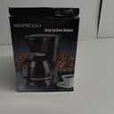 Mixpresso 8-Cup Drip Coffee Maker Programmable, Coffee Pot Machine Including Reusable & Removable Coffee Filter, Black Electric Coffee Maker