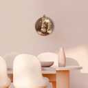 Hxlac Fall Squirrel Round Wall Art Framed, Fall Animal Maple Leaves Round Wall Decor, Rustic Autumn Squirrel Hanging Canvas Prints Wall Sculptures for Farmhouse Home Living Room Decor, 10x10 Inch