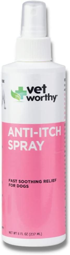 Vet Worthy Anti-Itch Spray for Dogs - Soothing and Fast-Acting Anti-Itch Spray for Dogs (8 oz)