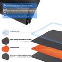 Heated Desk Pad Mouse Pad - Heated Desk Mat - Warm Desk Pad - 3 Levels Heating & 4 Hours Auto Shut-Off, PU Leather Mouse Pad - 31.5 x 13 inch(Dull Black), Large