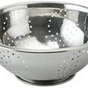 Vinod Stainless Steel Colander | 9.5 inches in Diameter | Dishwasher Friendly Strainer | Perforated Base | Suitable For Straining Fruits, Vegetables, Noodles, Pasta, Spaghetti | Steel Handles