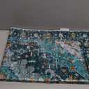 Moynesa Ultra-Thin Washable Area Rug - 2x3 Teal Small Entryway Rug Front Indoor Doormat, Boho Non-Slip Stain Resistance Low Pile Accent Carpet for Kitchen Bathroom Home Laundry Room Hall Decor