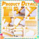 Ripeng Large Gold Pool Float Storage Rack, 2 Slots 47 x 19 Inches Outdoor Pool Toy Storage Organizer Vinyl Coated PVC Swimming Float Holder for Drying and Storing Foam Loungers