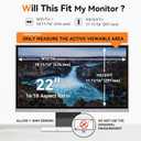 [2-Pack] 22 Inch Computer Blue Light Blocking Screen Protector for 16:10 Widescreen Monitor, Anti Glare Anti-UV Eye Protection Desktop PC LED Monitor Filter, Removable Anti-Scratch Screen Film 22in