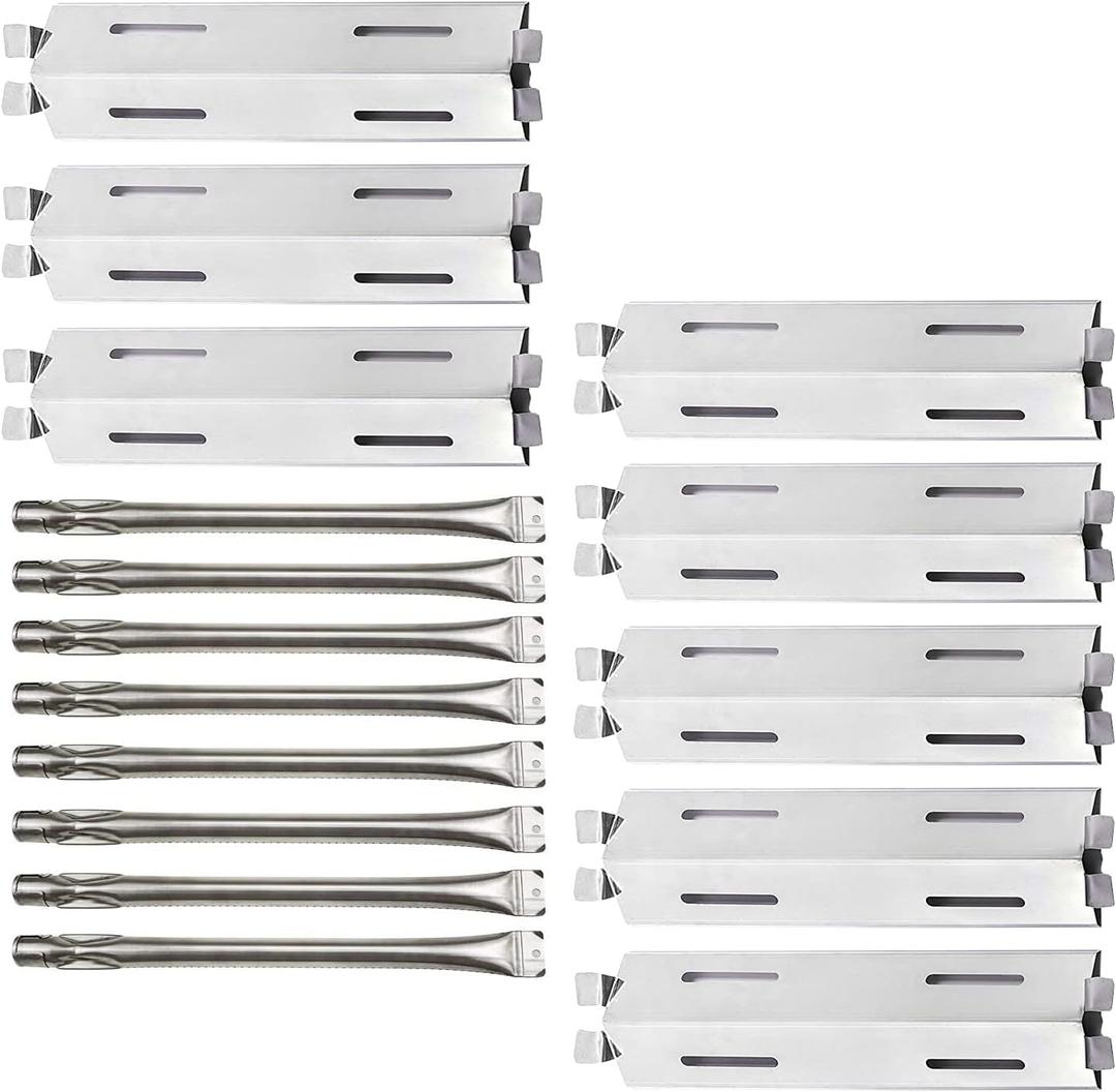 Hisencn Grill Replacement Parts for Members Mark GR2039201-MM-00, 17 inch Heat Plates, Grill Burners Replacement for Bakers and Chefs ST1017-012939 SAMS Club and Grill Chef BIG-8116, Uniflame (8 Pack)
