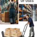 3 in 1 Hand Truck Dolly, 1100lbs Convertible Hand Truck, Heavy Duty Dolly Cart with Universal 4 Tire, for Warehouse, Supermarket, Office, Garden-Black