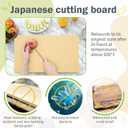 Patelai Japanese Cutting Board High Soft High Performance Professional Grade Sashimi Chopping Board Chef Tool Large Dishwasher for Kitchen Restaurant Home Sashimi Meat Vegetable(19.6" X 10.6"x 0.8")