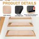 15PCS Peel and Stick Adhesive Stair Treads for Wooden Steps with Self-Adhesive Velcro Jute Stair Treads Rubber Backed Non Slip Jute Stair Rug Step Pad for Pet Dog 8"x30" Beige