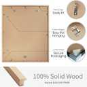 20x24 Solid Wood Poster Frame, Natural Wood Picture Frame with Paper Mat, Display picture 16x20 with mat or 20x24 without Mat, Set of 2 Oak color Picture Frame