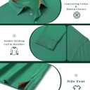 Mens Golf Shirts Long Sleeve Moisture Wicking Collared Work Business Casual Tennis Polo Shirts for Men (XL)