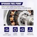 Micro Electric Gasoline Fuel Pump Universal 5/16 inch Inlet and Outlet 12V 1-2A 35GPH 4-7 P.S.I. Operating Fuel Pressure