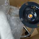 KKTONER PU Leather Round Rolling Stool with Foot Rest Swivel Height Adjustable Stool Spa Drafting Salon Tattoo Work Office Massage Task Chair White Small (White)