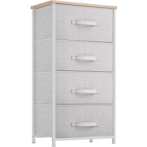 YITAHOME Dresser with 4 Drawers - Fabric Storage Tower, Organizer Unit for Bedroom, Living Room, Hallway, Closets - Sturdy Steel Frame