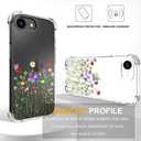 Compatible for iPhone 16e Cases with Design, Cute Transparent Phone Case for Women Girls Girly with Heavy Duty Protective Bumper (Clear Flower Floral Bouquet)