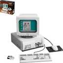 BRICKKK Computer Building Set for Adults: Construction Building Kit for Adults, Collectible Retro Computer Display Model Building Blocks, Creative Hobbies Unique Gift Idea, 7.9 inches x 7.5 inches x 9.5 inches
