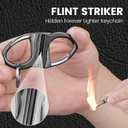 Keychain Lighter, Permanent Match, Permanent Match Keychains, Reusable Fire Starter Key Ring, Hidden Forever Lighter Keychain, For Outdoor Survival Gift for Men, Mini Waterproof Lighters