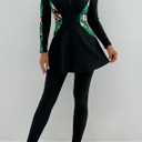 IDOPIP Muslim Swimsuits for Women Modest Burkini Islamic Arabic Swimwear Full Cover Long Sleeve Rash Guard Pants Bathing Suit (S)