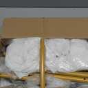 Pureegg Arch Backdrop Stand and Cover Set - 7.2FT Gold Metal Frame with White Fabric Cover, Easy-to-Assemble Wedding Arch Stand for Parties and Celebrations