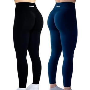 AUROLA Workout Leggings for Women Seamless Scrunch Tights Tummy Control Gym Fitness Girl Sport Active Yoga Pants Small