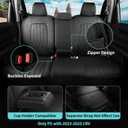 Seat Covers for Honda CRV 2026 2025 2024 2023 EX, EXL, LX, Sport, Touring, Special Edition, Hybrid & Gas, 1:1 Custom Faux Leather Seat Covers Full Set - Black