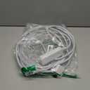 GE 3-Outlet Power Strip Surge Protector 15 Ft Braided Extension Cord with Multiple Outlets Grounded Flat Plug UL Listed White 40530