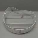 Mind Reader Circular Floating Shelves, Wall Decor, Accent Shelf, Office, Bathroom, Metal Mesh, 18" L x 4" W x 18" H, White