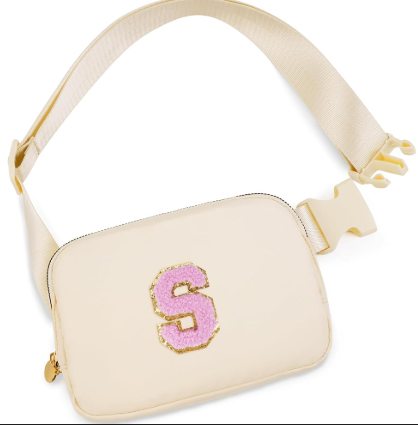 Uygafly Birthday Gifts for 4 5 6 7 8 9 10 11 12 13 Year Old Girls,Gifts for Teens Kids Daughter Sister Her,Two Way Zipper Crossbody Bag Fanny Pack Belt Bag Cute Trendy Stuff - Cream,S