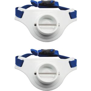2 Pcs Fishing Rod Belt 2. 3 Inch Inner Dia Fishing Fighting Waist Belt Rod Holder, 360 Degree Adjustable(White, 2 Pcs)