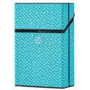 5 x Cigarette Case, Woven Pattern with Elastic Switch, Up to 20 Cigarettes for 85mm King Size (Cyan)