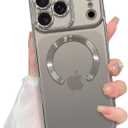 ZIYE Magnetic Case Made for iPhone 17 Pro, 6.3 Inch [Compatible with MagSafe] Soft TPU Slim Phone Cover Anti-Scratch Drop Protection Clear Phone Case for Women Men, Natural Titanium