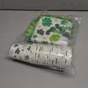 St Patricks Day Party Decorations Set Serve 24, St Patricks Day Party Supplies Kit Includes Green Shamrocks Disposable Dinner Plates, Dessert Plates, Napkins, Cups for Green Irish Party Decorations