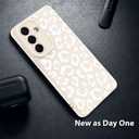tharlet Compatible with Samsung Galaxy S26 Plus Case, Cheetah Print Shockproof Silicone TPU Anti Scratch Protective for Women Girls, Drop Protection Leopard Case for Galaxy S26 Plus 6.7'' White