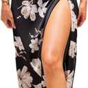 Wrap Skirts for Women Floral Midi High Low Slit Flowy Maxi Skirt 2 Sizes for All