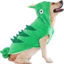 Chameleon Dog Costume for Halloween,Winter Fleece Pet Cat Coat Jacket for Small Medium Large Dog,Pet Funny Clothes Hoodie Labrador Bulldog Chihuahua (L,Green) (L(Bust 20.4inch|Weight 12-15LBS))